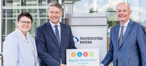Bayerische Bauindustrie erhält Signet „Bayern Barrierefrei – Wir sind dabei"