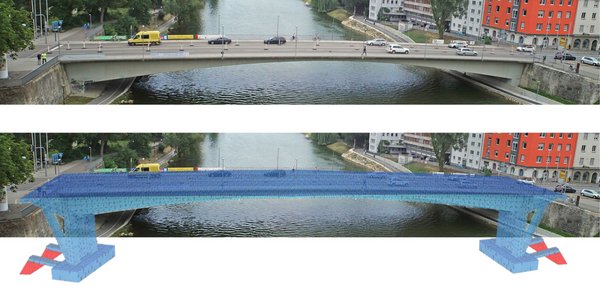 Digitales Abbild der Ganstorbrücke in Ulm,
Stefan Grabke
